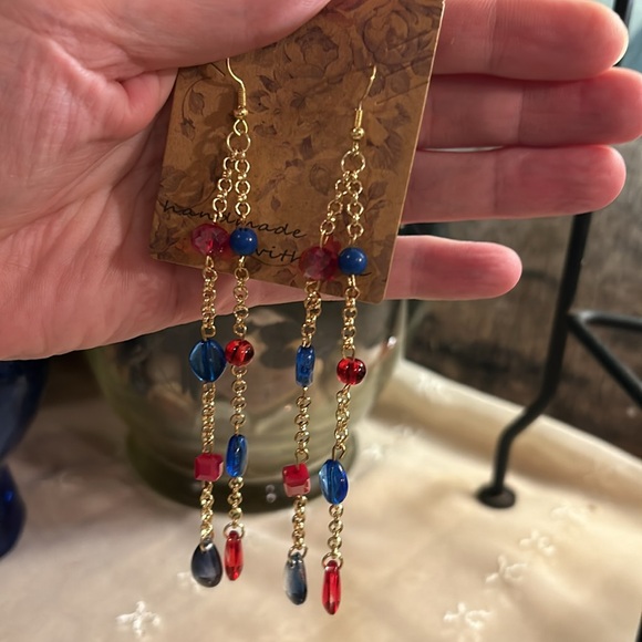 Gold Hot & Cold Glass beaded Jewelry Set - Picture 16 of 16